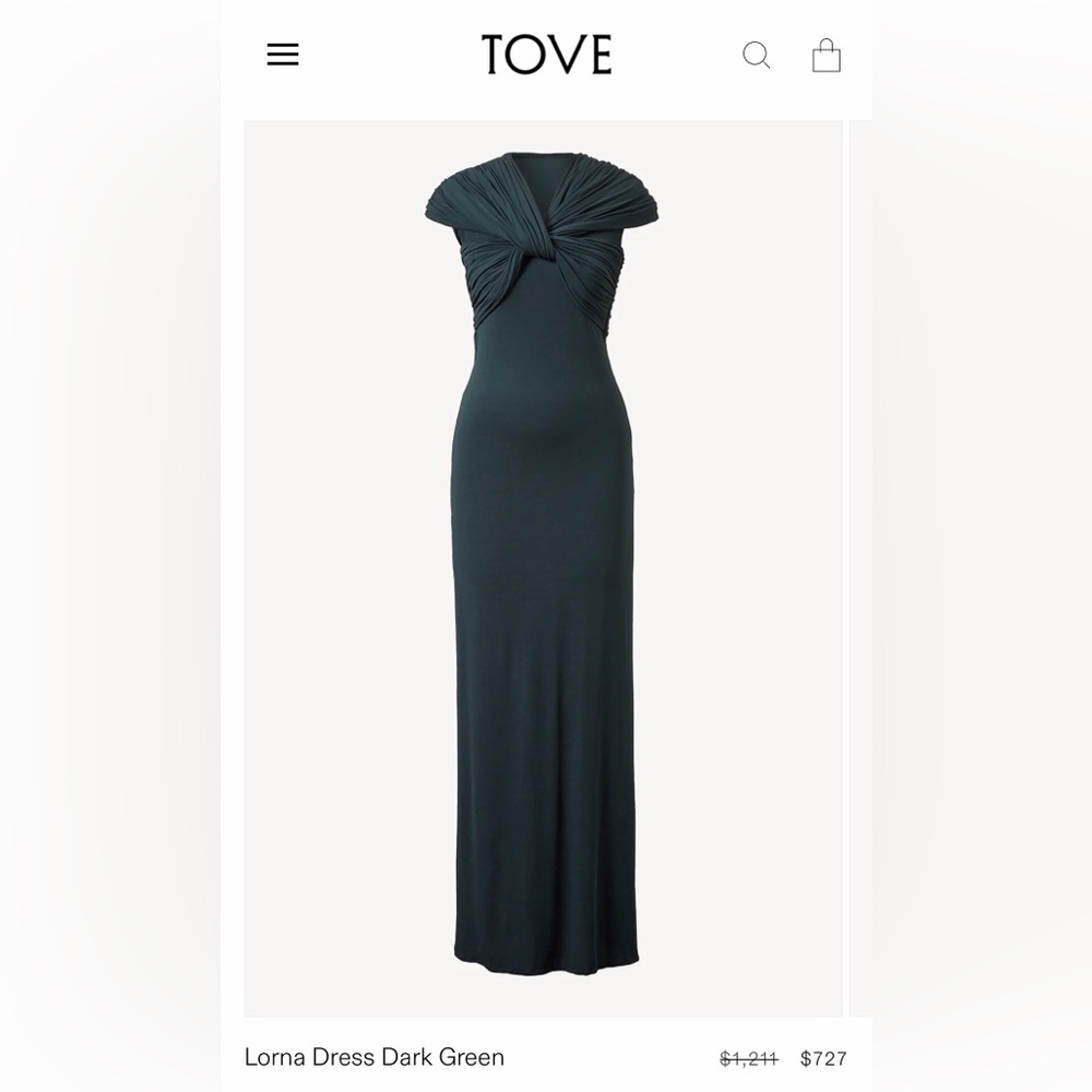 Tove Studio Lorna Dress Dark Green Size FR 36 / US 4